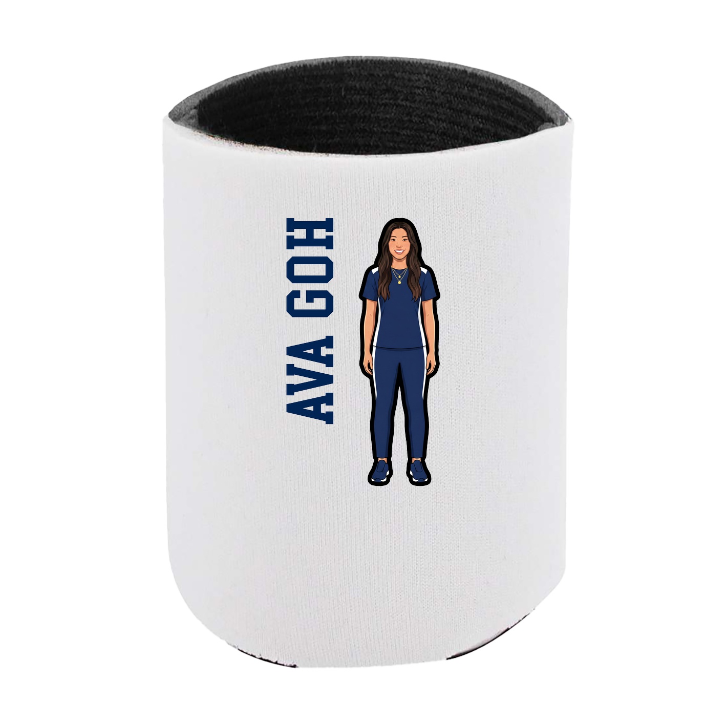 Can Holder — Name Vertical in White