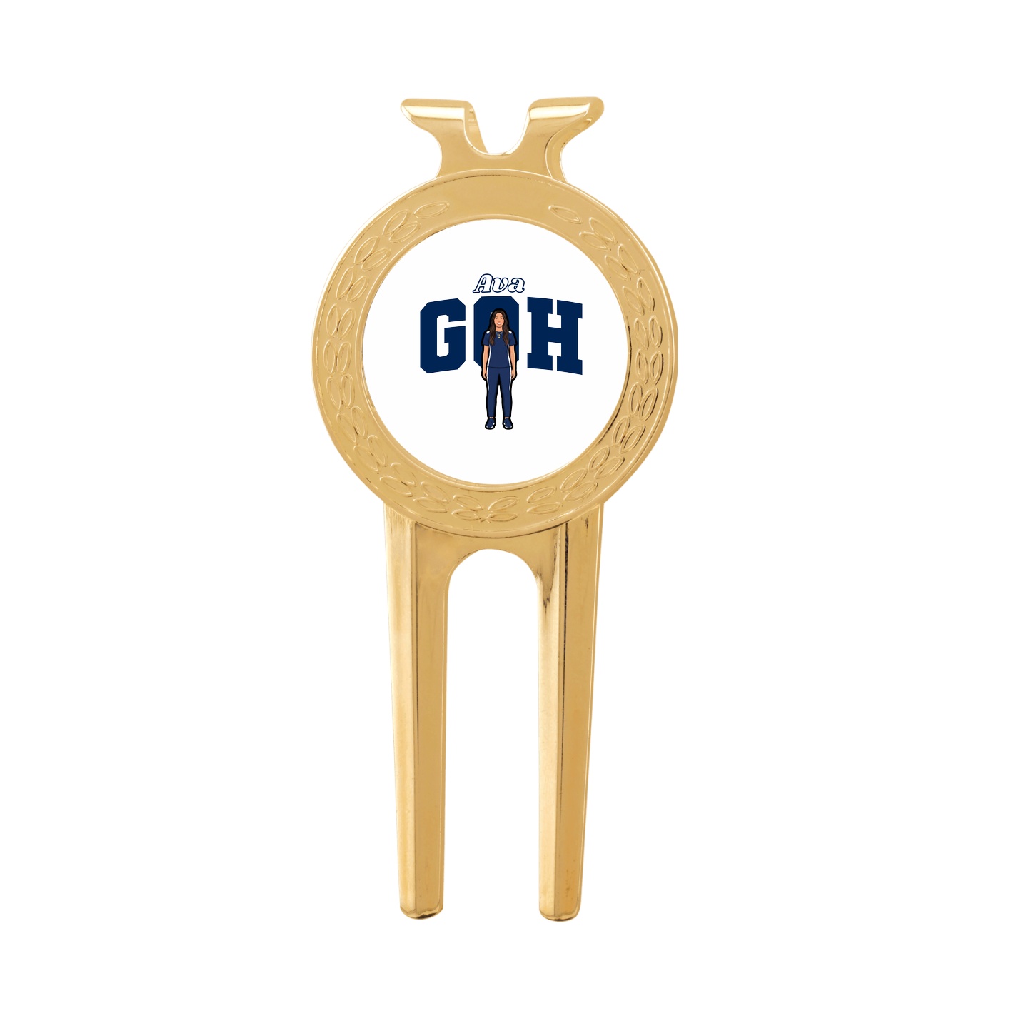 Divot Tool with Ball Marker — Name Arch in Classic