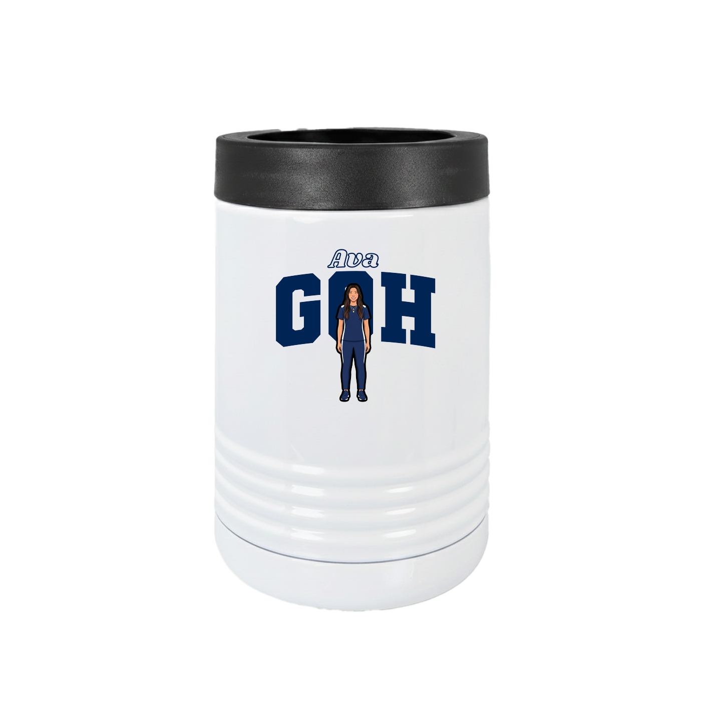 Beverage Holder — Name Arch in White