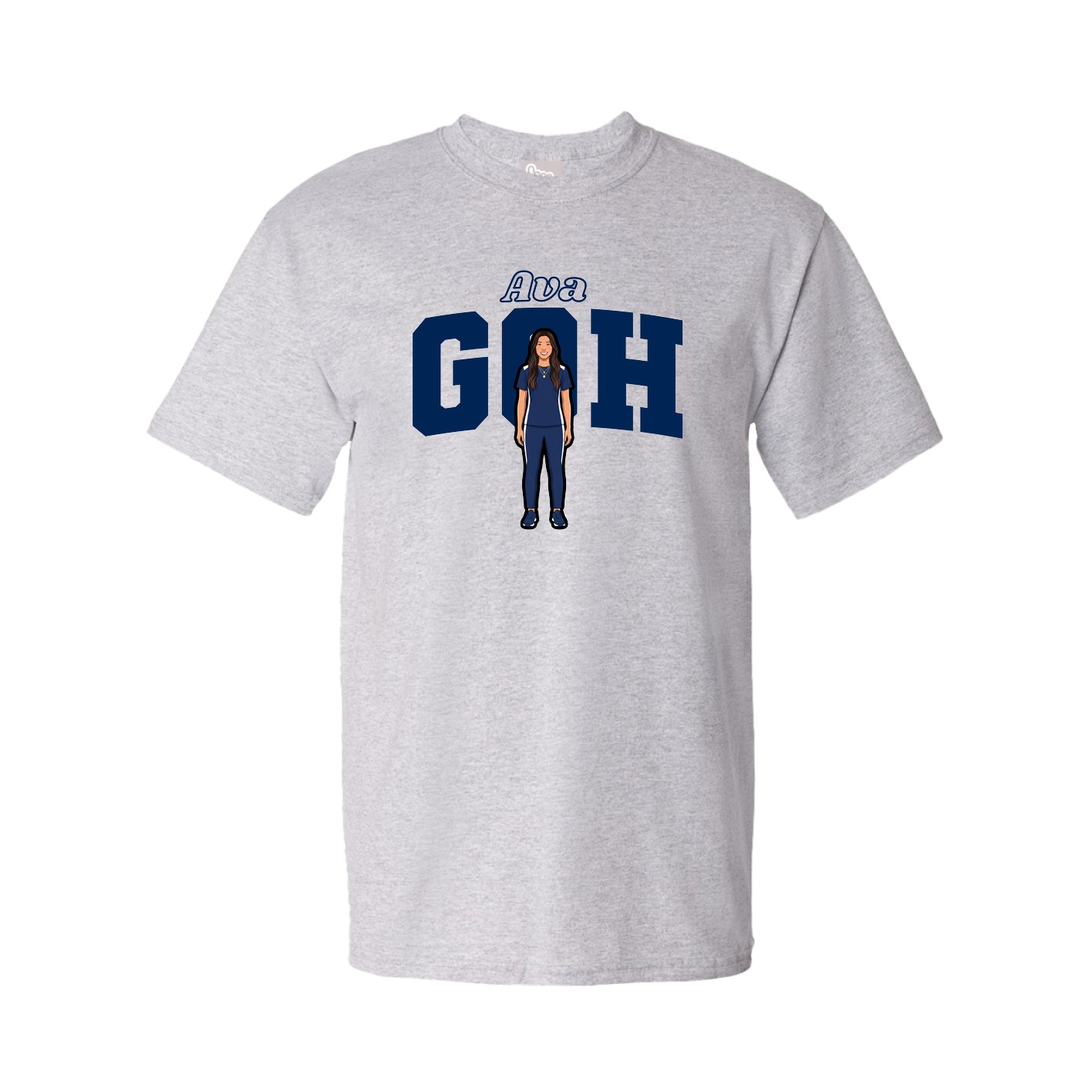Youth Tee — Name Arch in Grey