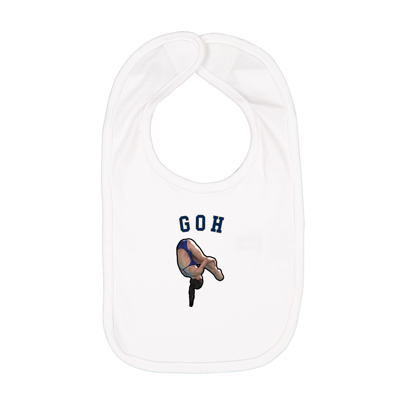 Infant Bib — Shirsey Arch in White