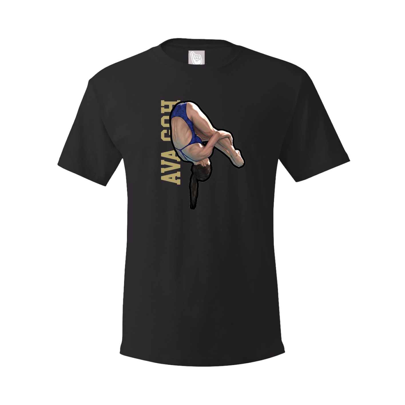 Tee — Name Vertical in Black