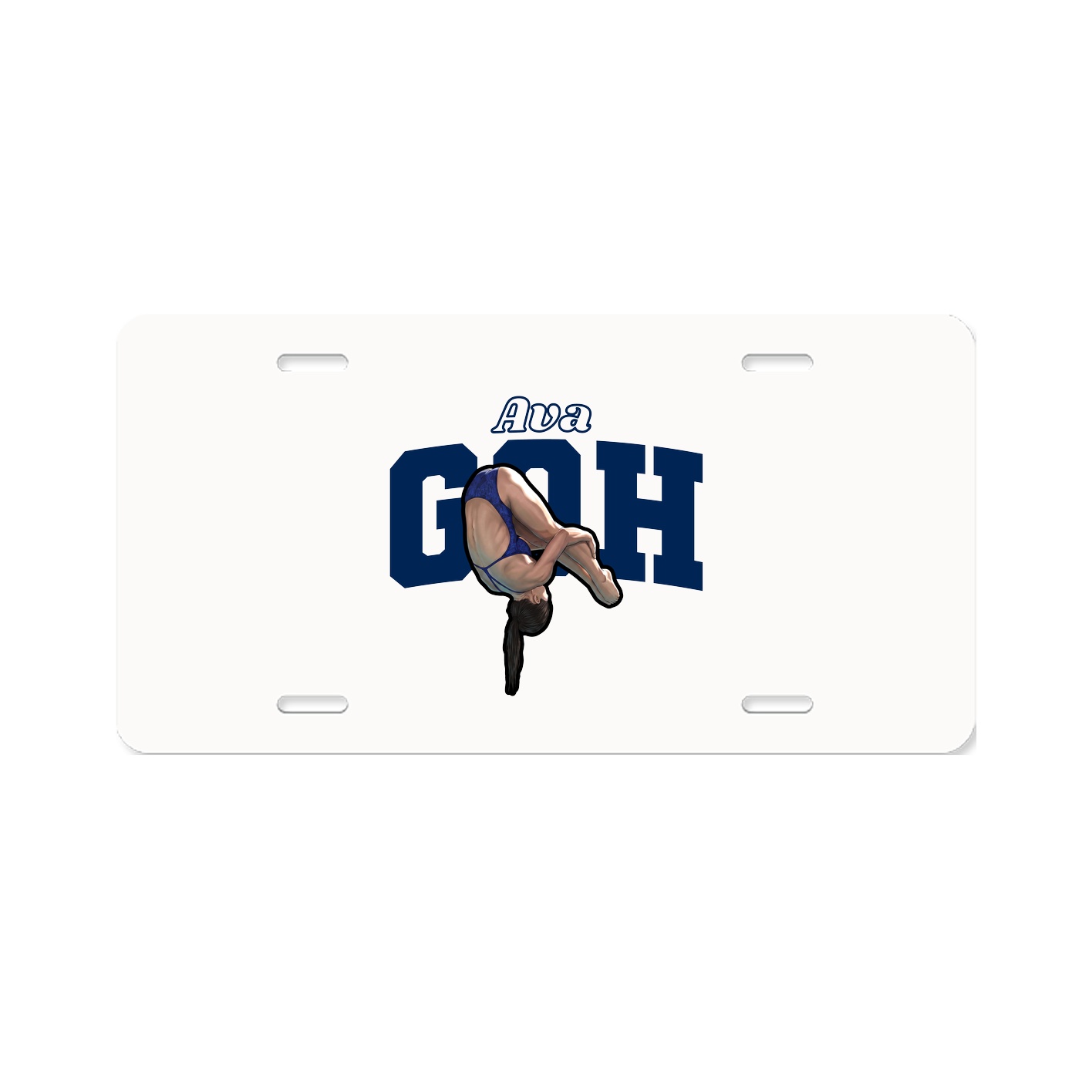 License Plate — Name Arch in Classic