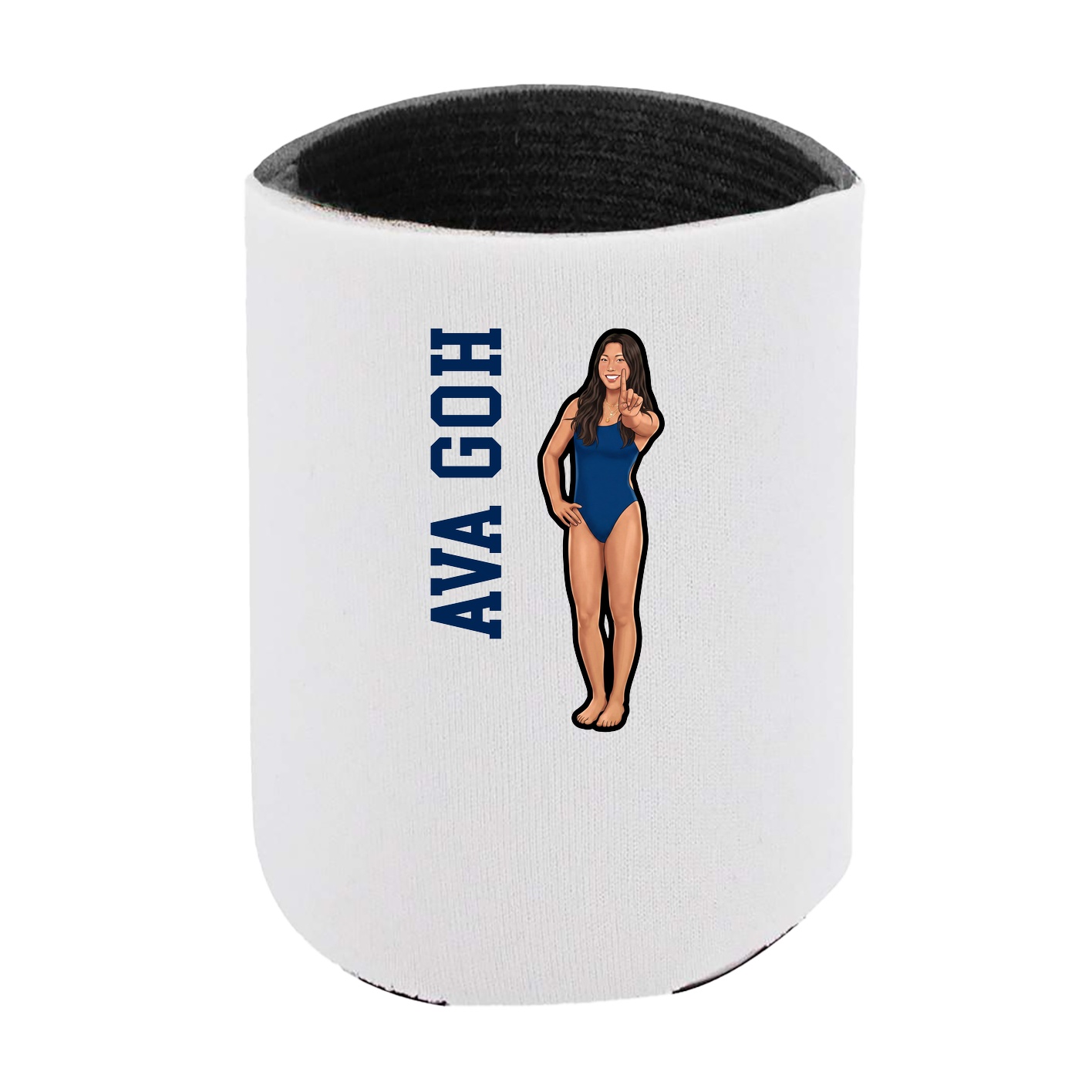 Can Holder — Name Vertical in White
