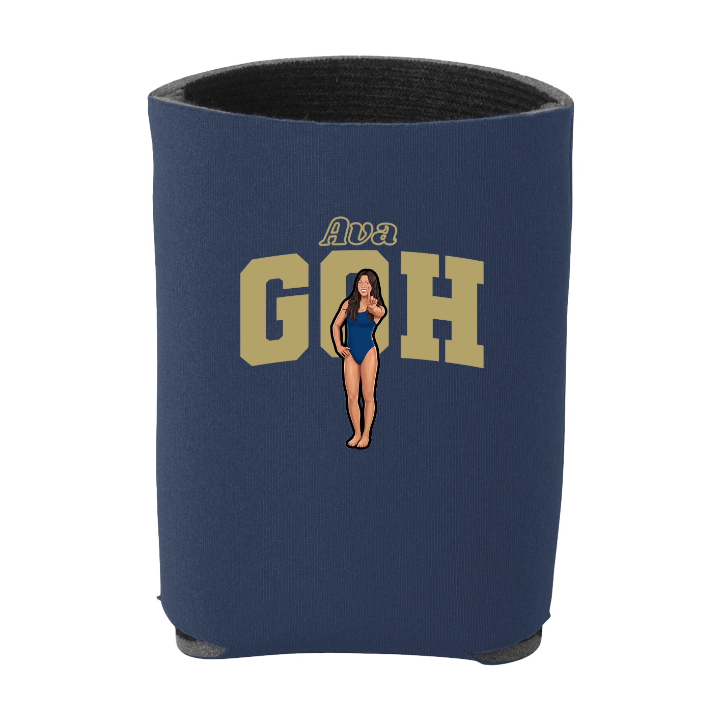 Can Holder — Name Arch in Navy