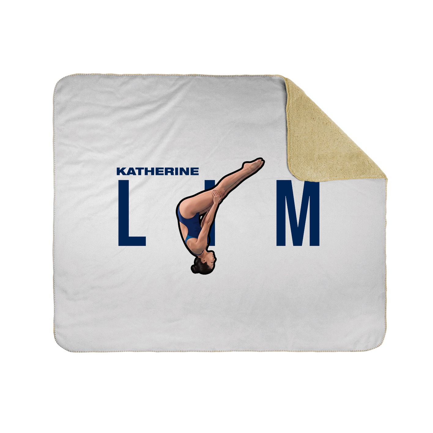 Throw Blanket — Player Name in White