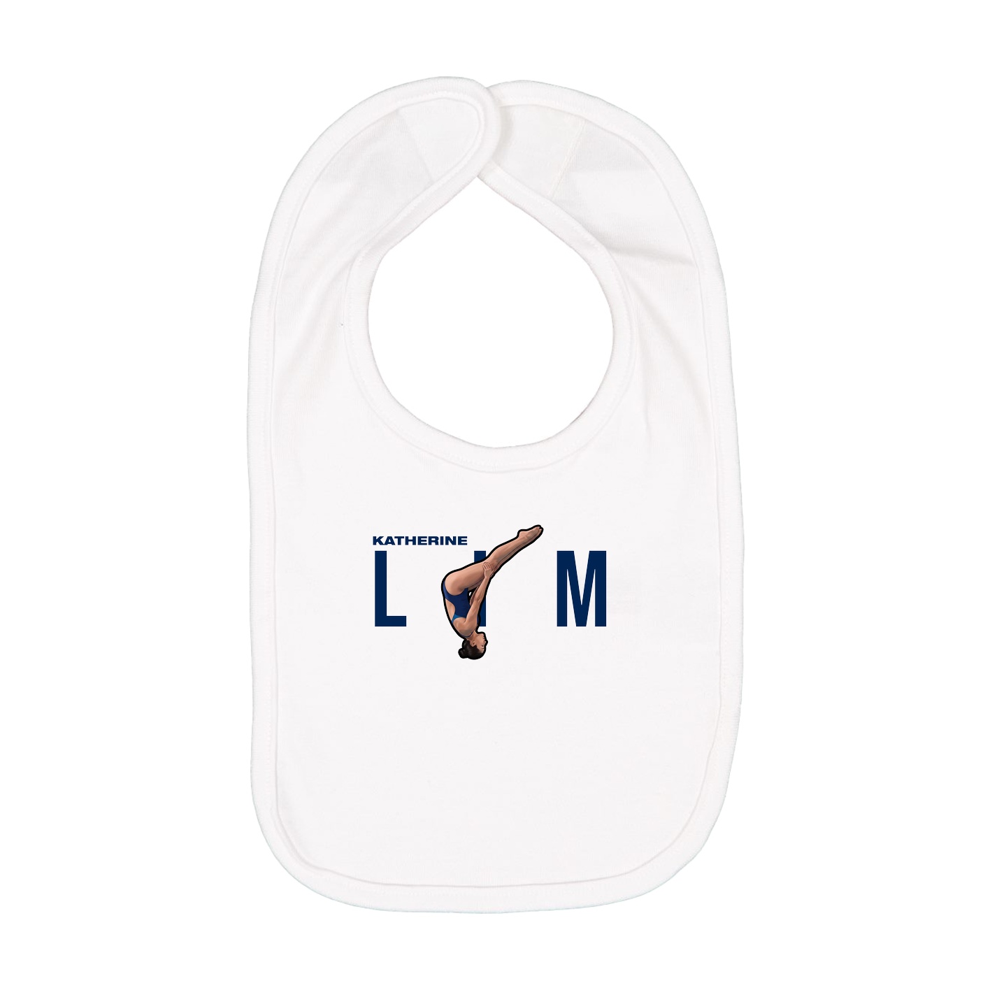 Infant Bib — Player Name in White