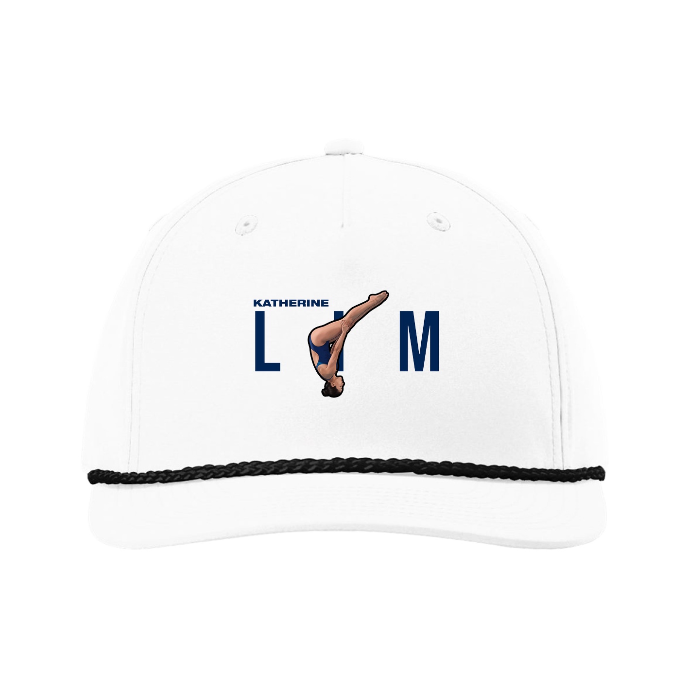 Five-Panel Classic Rope Cap — Player Name in White