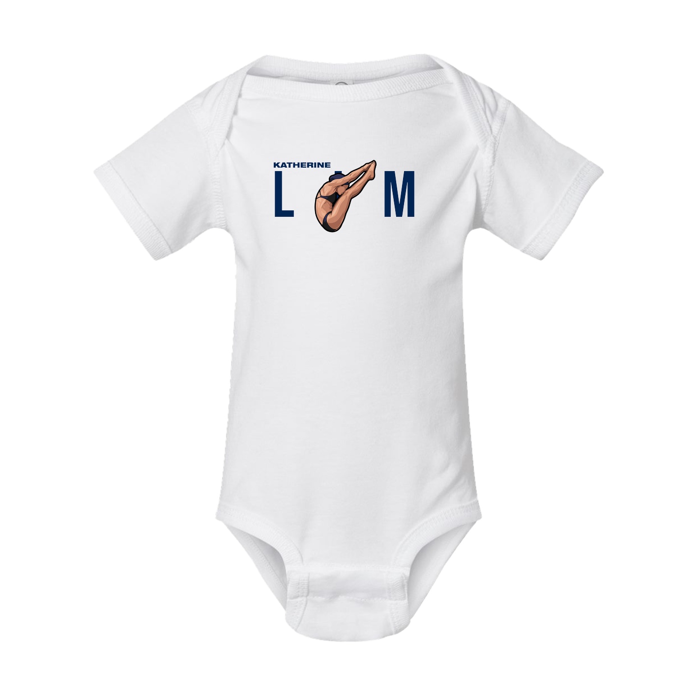 Baby Onesie — Player Name in White