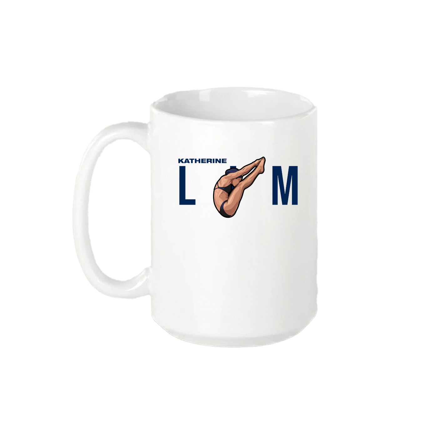 15oz Coffee Mug — Player Name in White