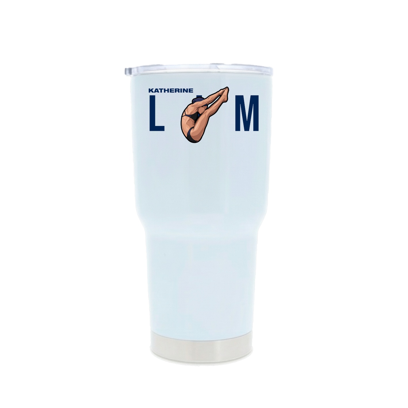 30oz Stainless Steel Tumbler — Player Name in White