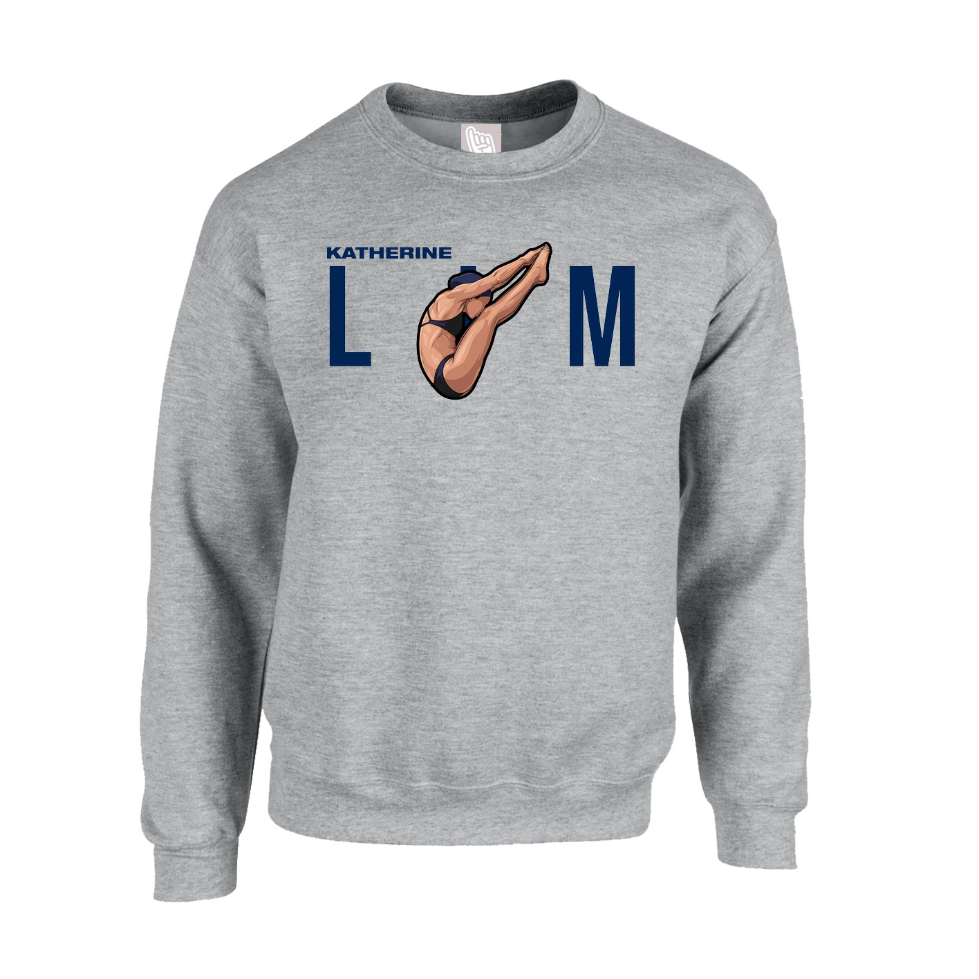 Fleece Crew — Player Name in Grey
