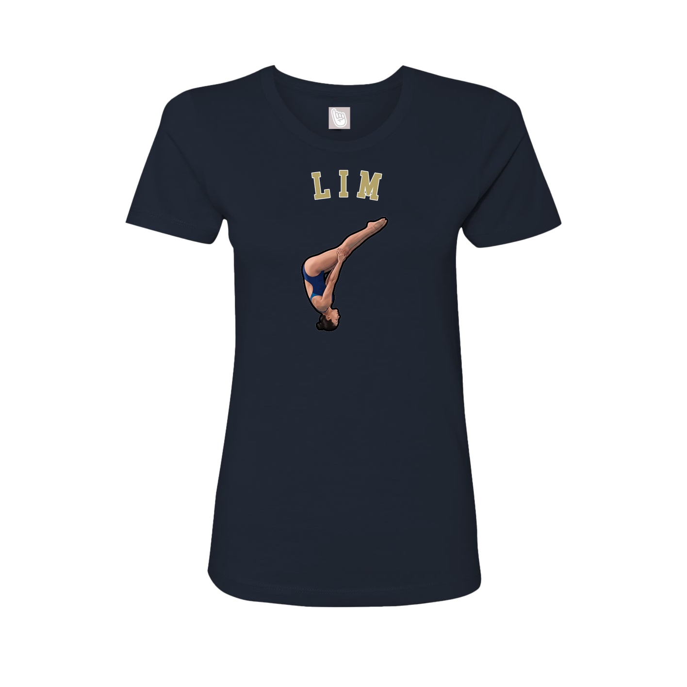 Fitted Women's Tee — Shirsey Arch in Navy