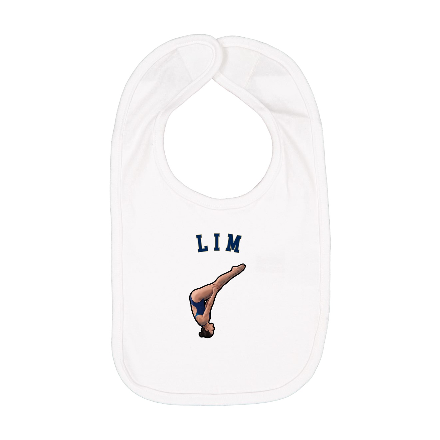 Infant Bib — Shirsey Arch in White