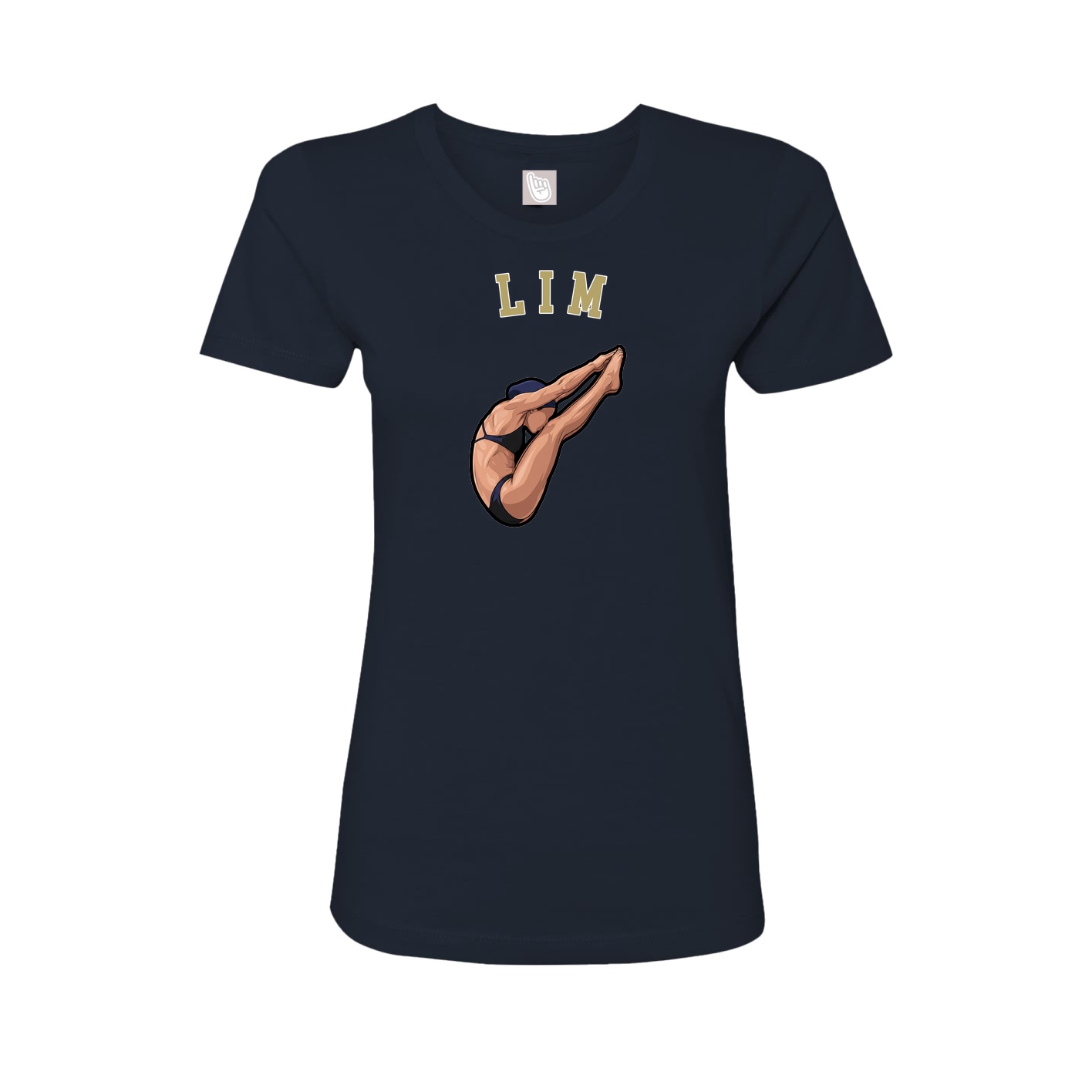 Fitted Women's Tee — Shirsey Arch in Navy