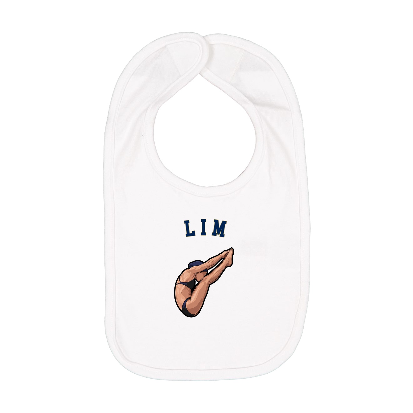 Infant Bib — Shirsey Arch in White