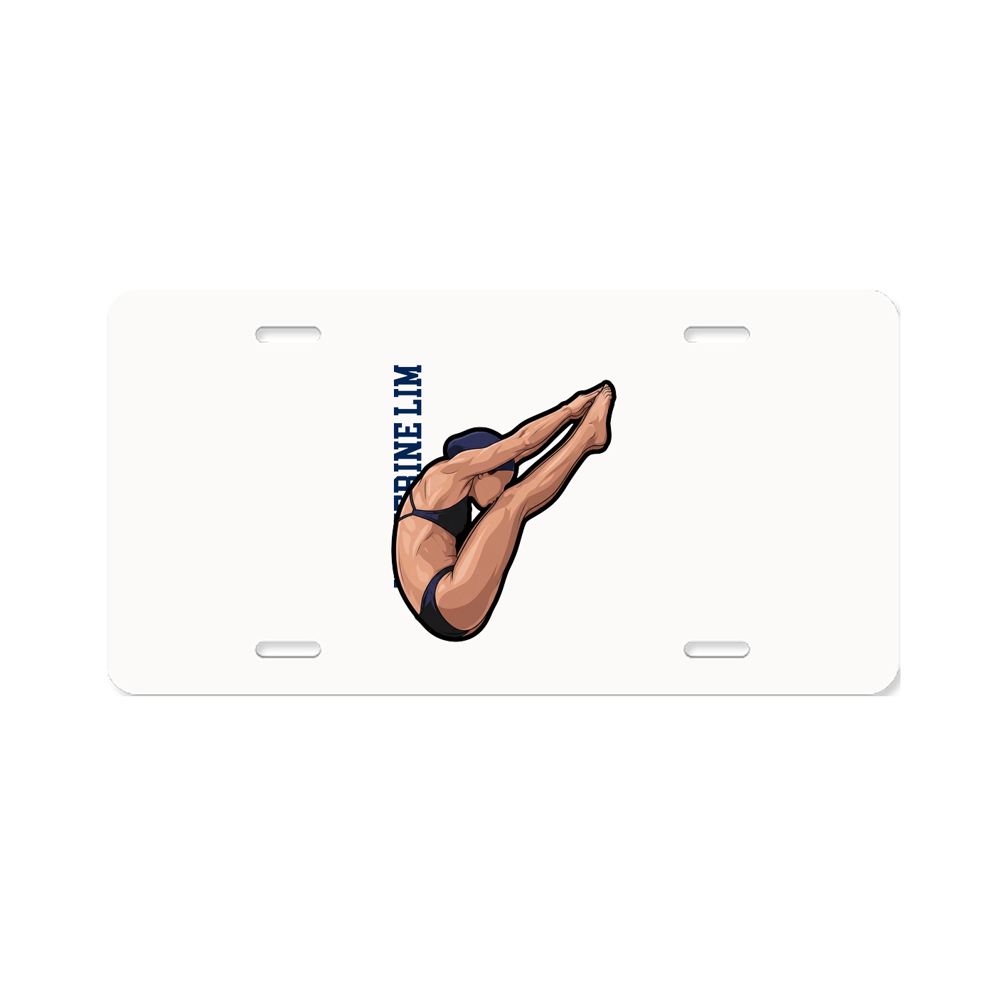 License Plate — Name Vertical in Classic
