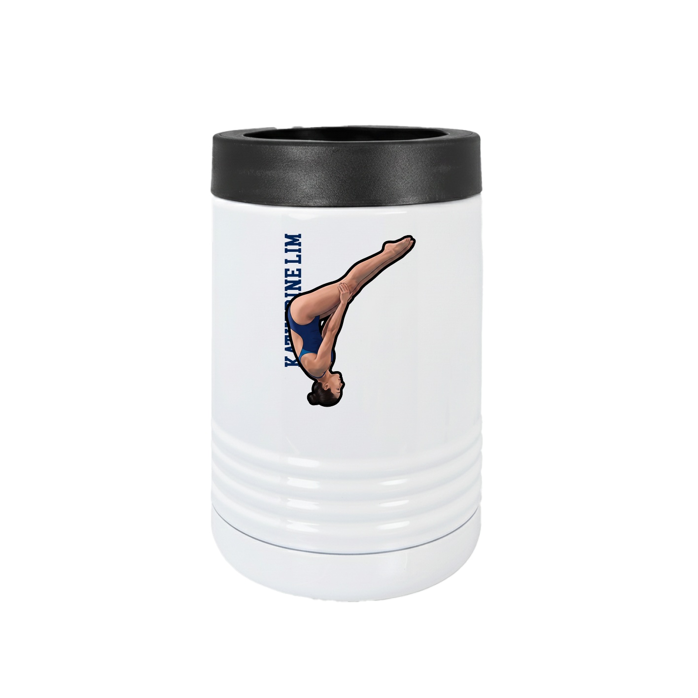 Beverage Holder — Name Vertical in White