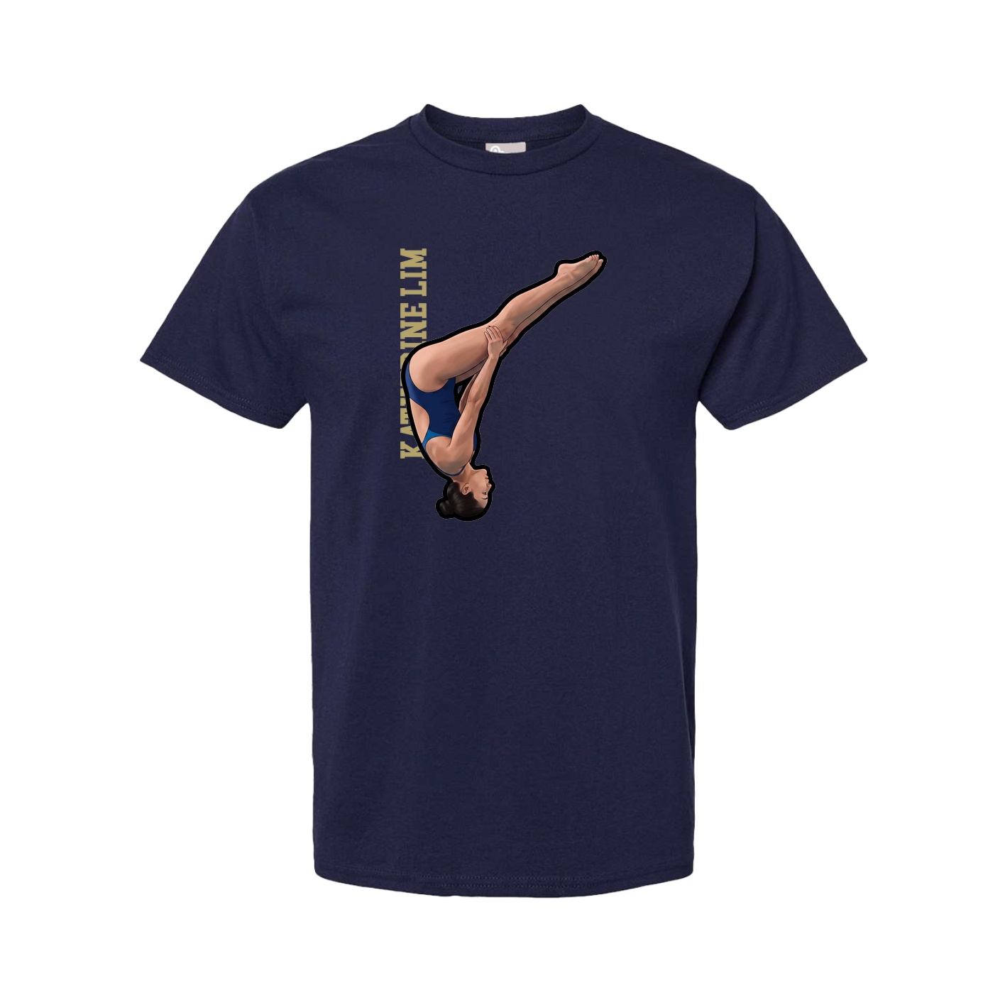 Youth Tee — Name Vertical in Navy