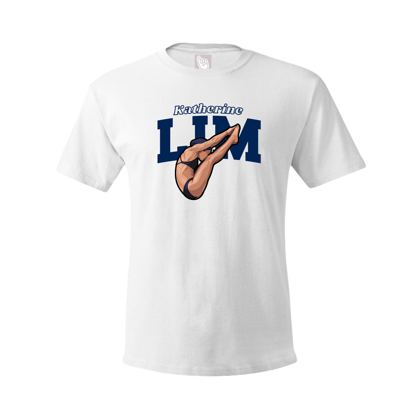 Youth Tee — Name Arch in White
