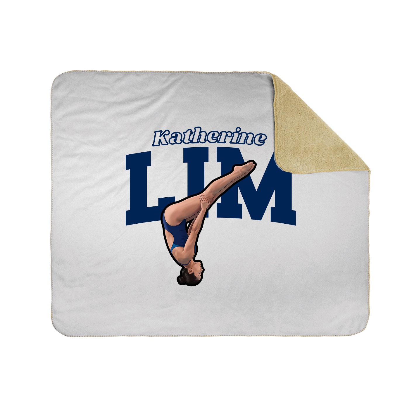 Throw Blanket — Name Arch in White