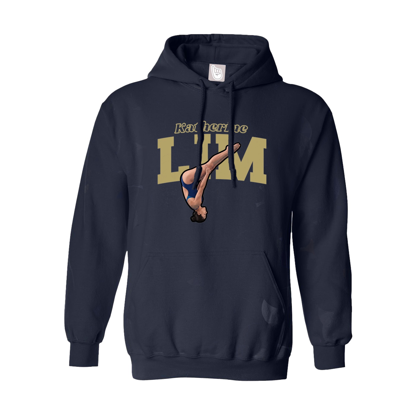 Hoodie — Name Arch in Navy