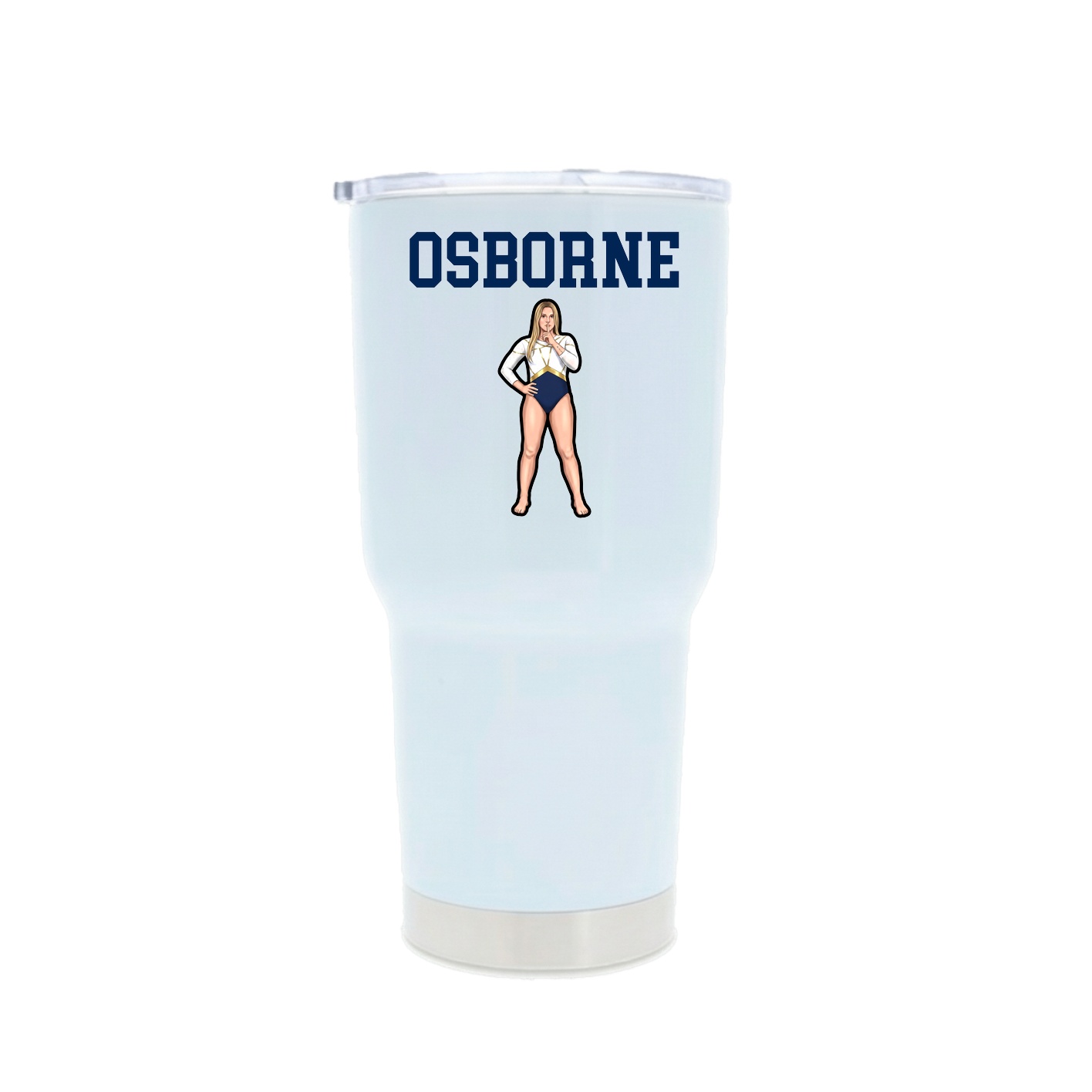 30oz Stainless Steel Tumbler — Shirsey in White