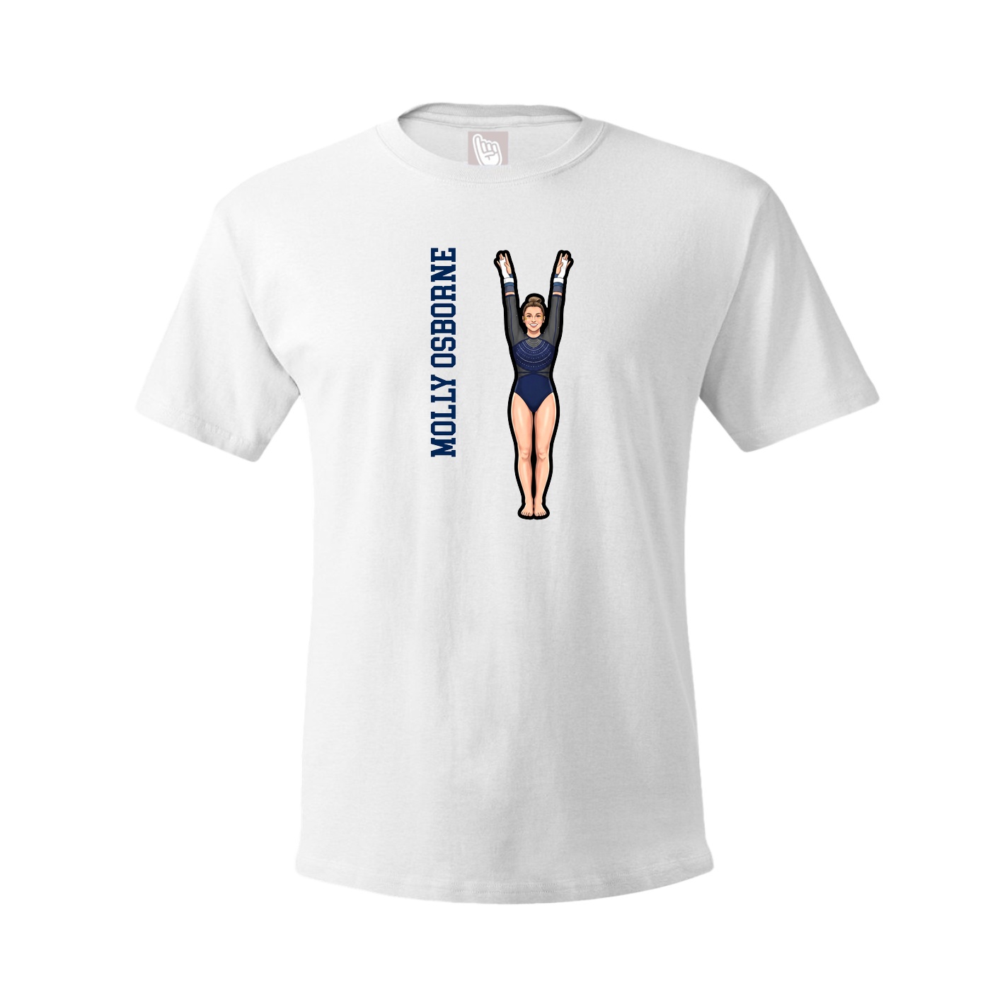 Tee — Name Vertical in White