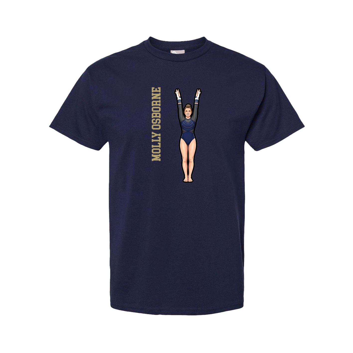 Youth Tee — Name Vertical in Navy