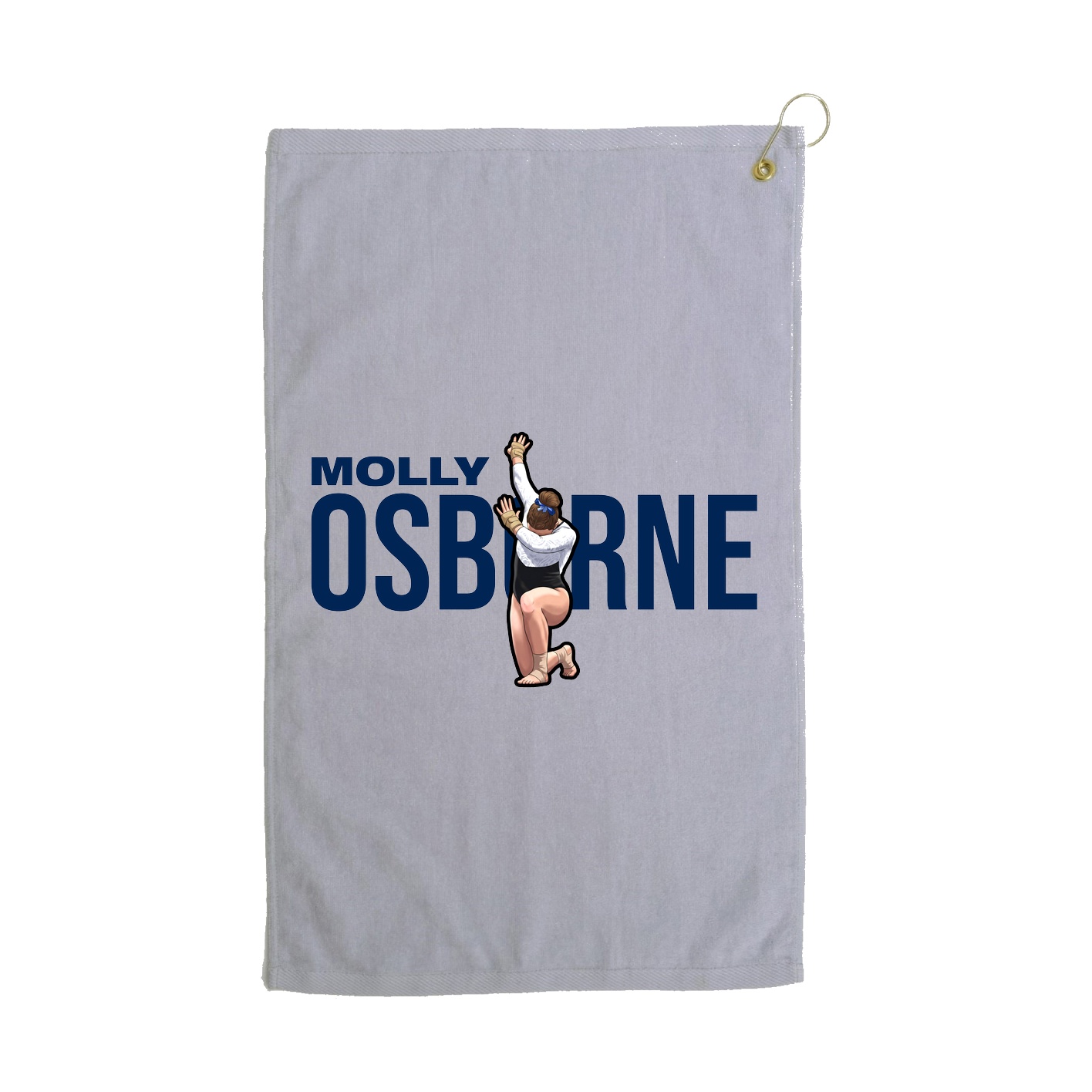 Golf Towel — Player Name in Grey