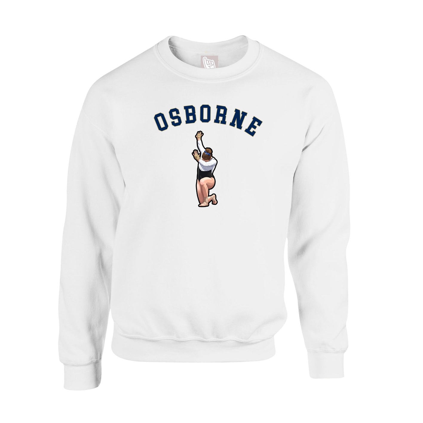 Fleece Crew — Shirsey Arch in White
