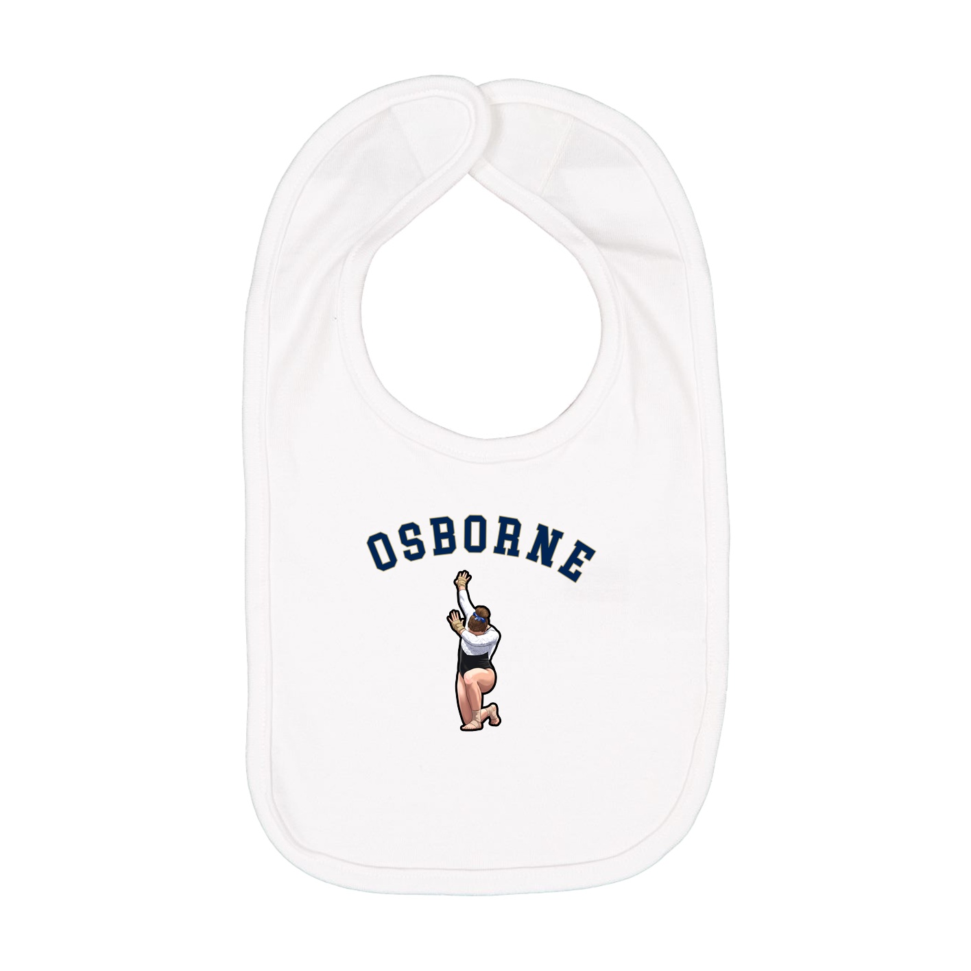 Infant Bib — Shirsey Arch in White