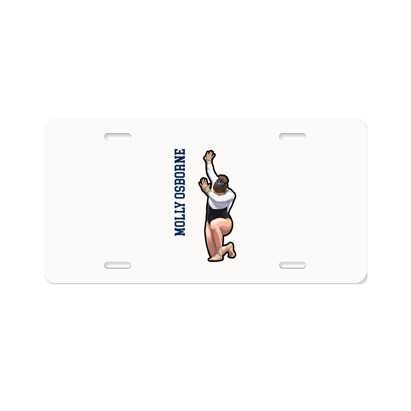 License Plate — Name Vertical in Classic