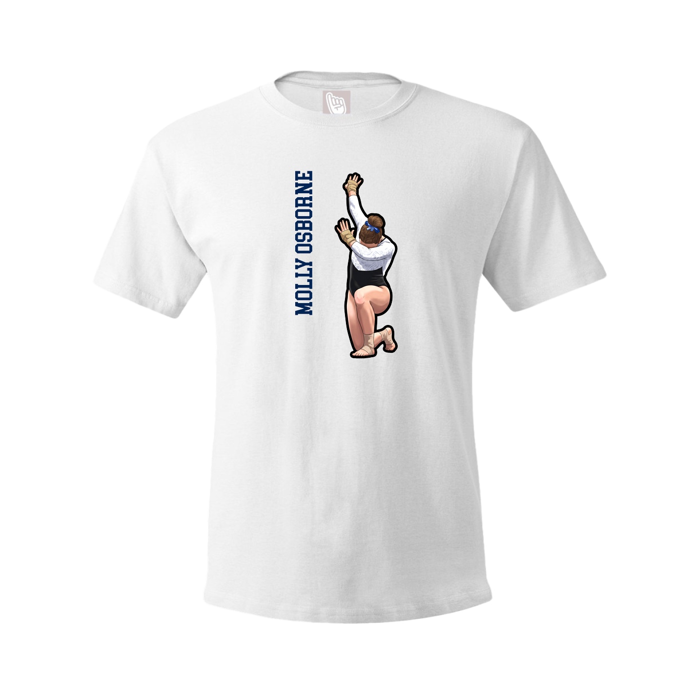 Tee — Name Vertical in White