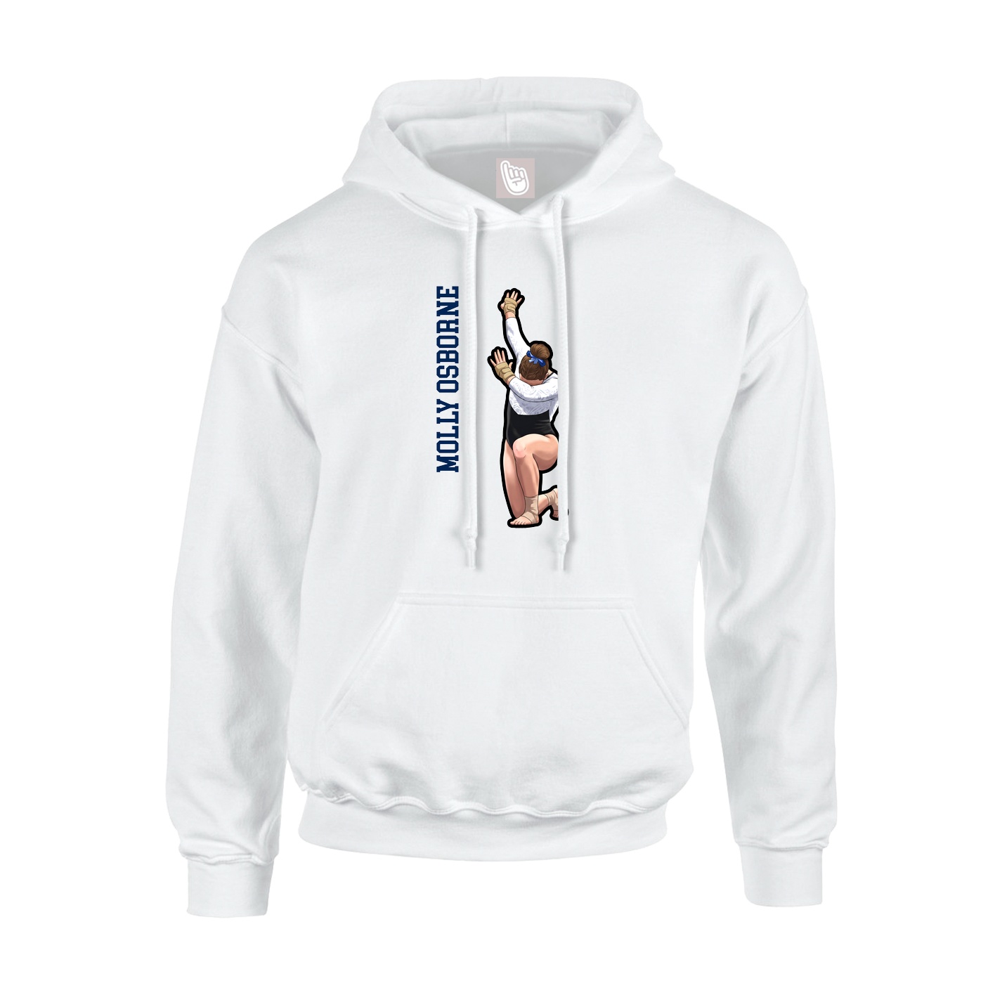 Youth Hoodie — Name Vertical in White