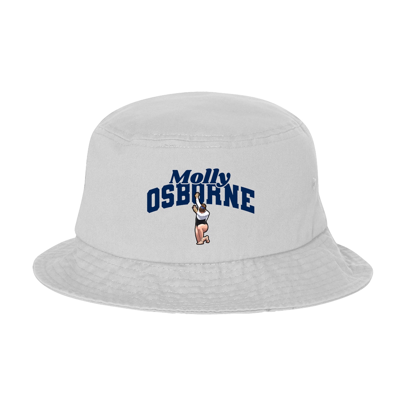 Bucket Cap — Signature Arch in White