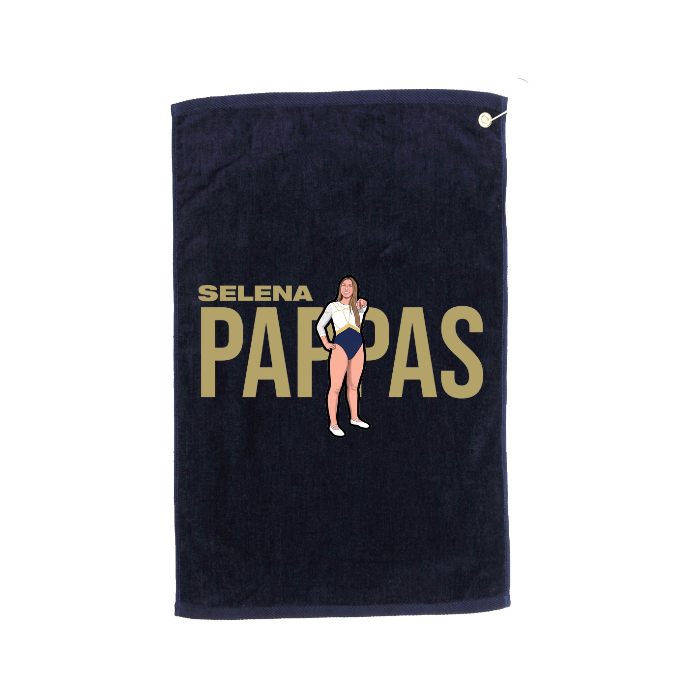Golf Towel — Player Name in Navy