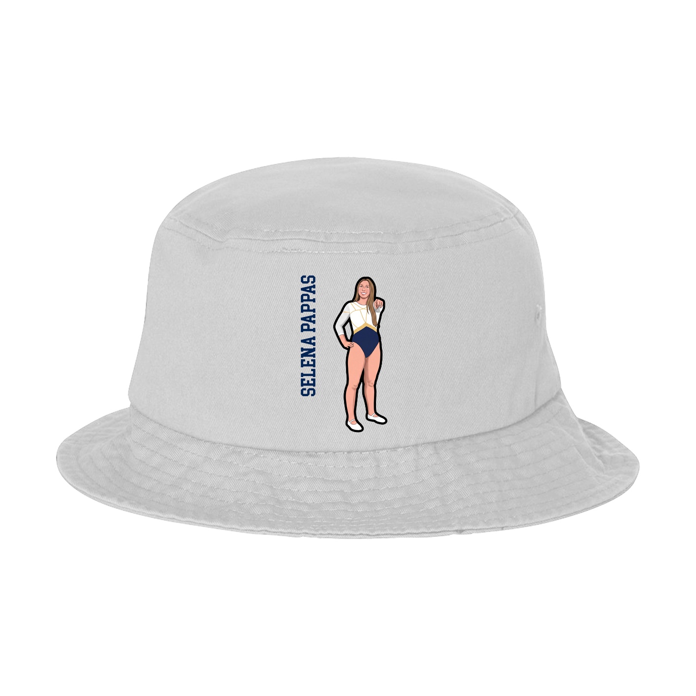 Bucket Cap — Name Vertical in White