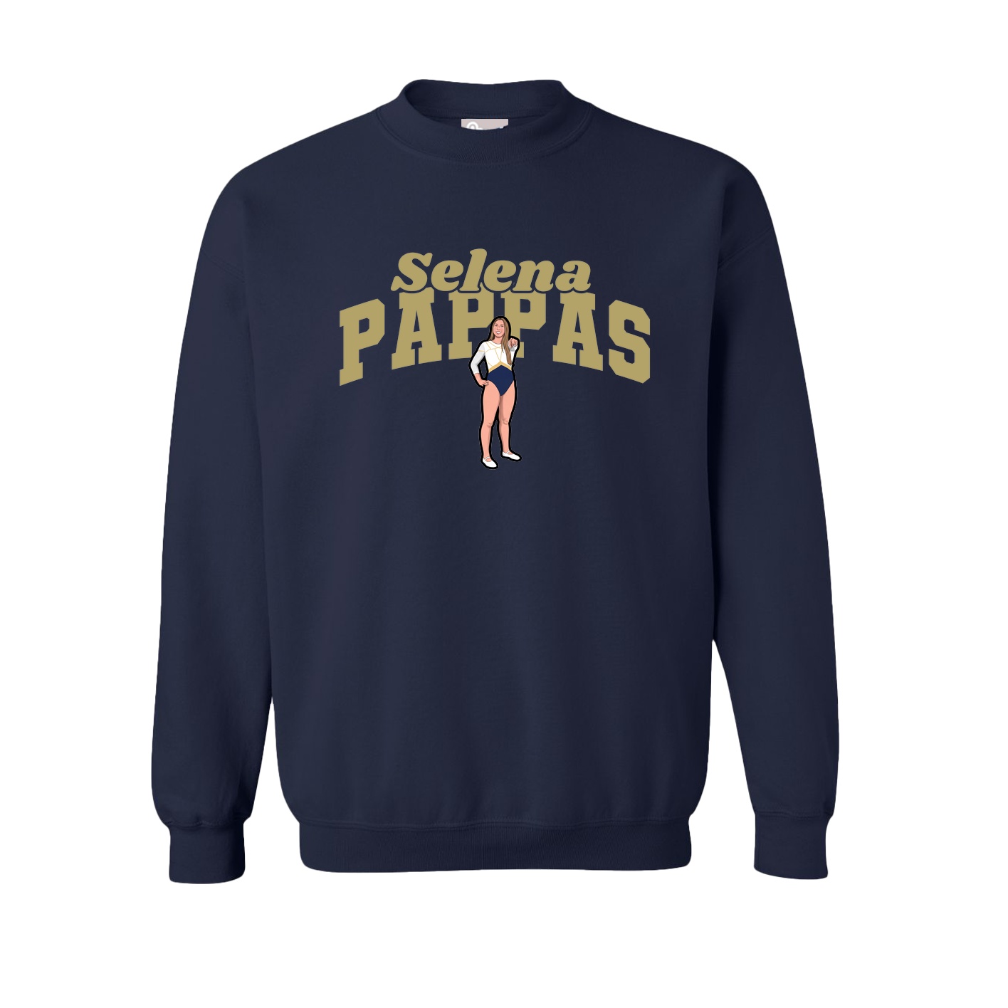 Fleece Crew — Signature Arch in Navy