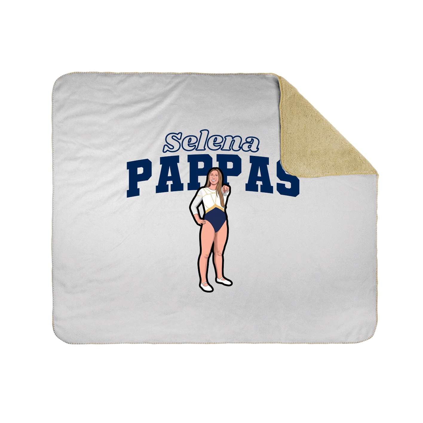 Throw Blanket — Name Arch in White