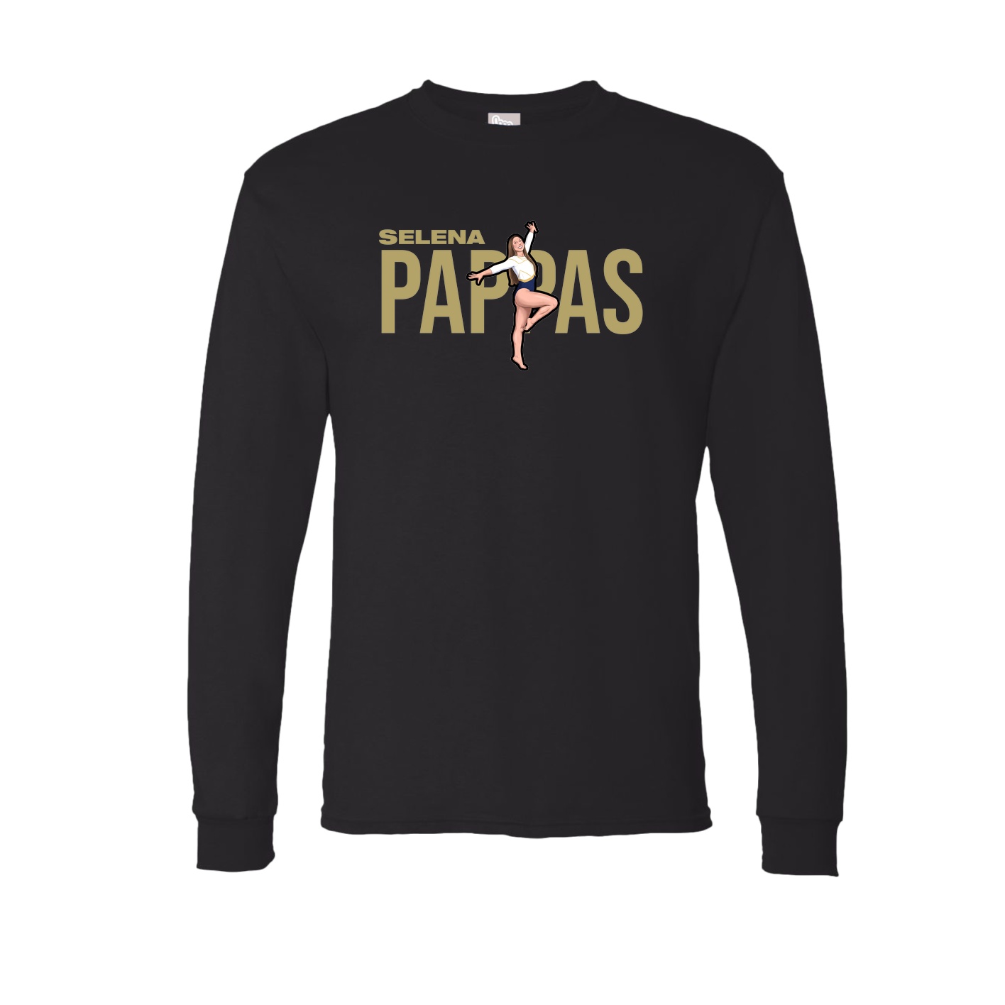 Long Sleeve Tee — Player Name in Black