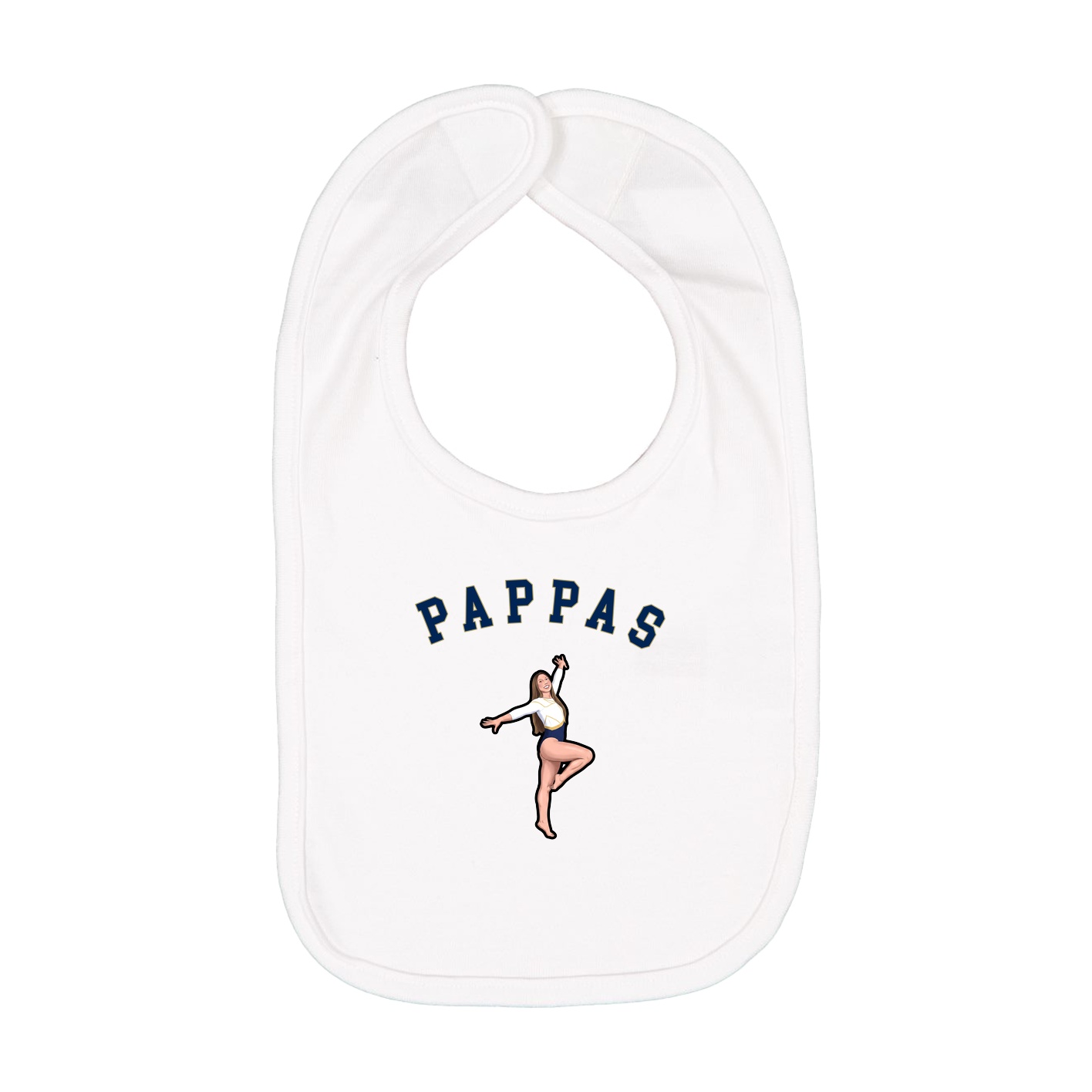 Infant Bib — Shirsey Arch in White