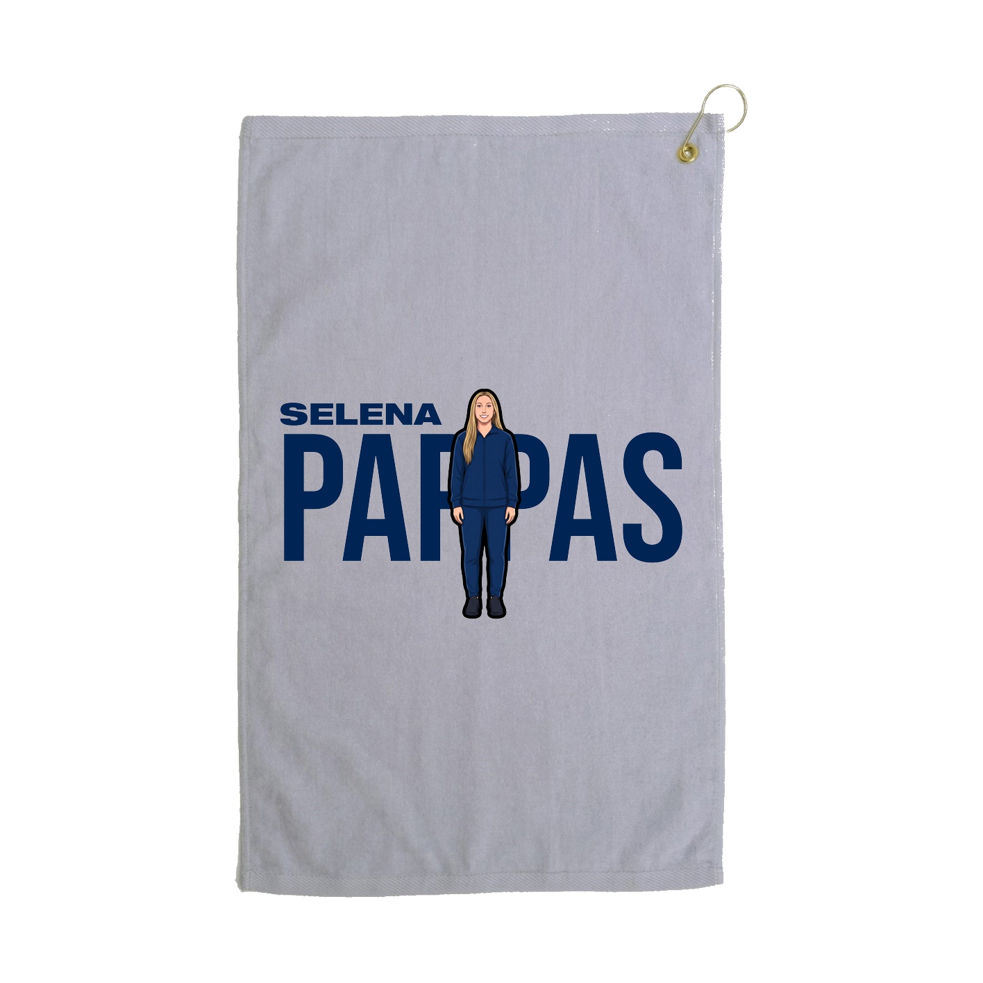 Golf Towel — Player Name in Grey