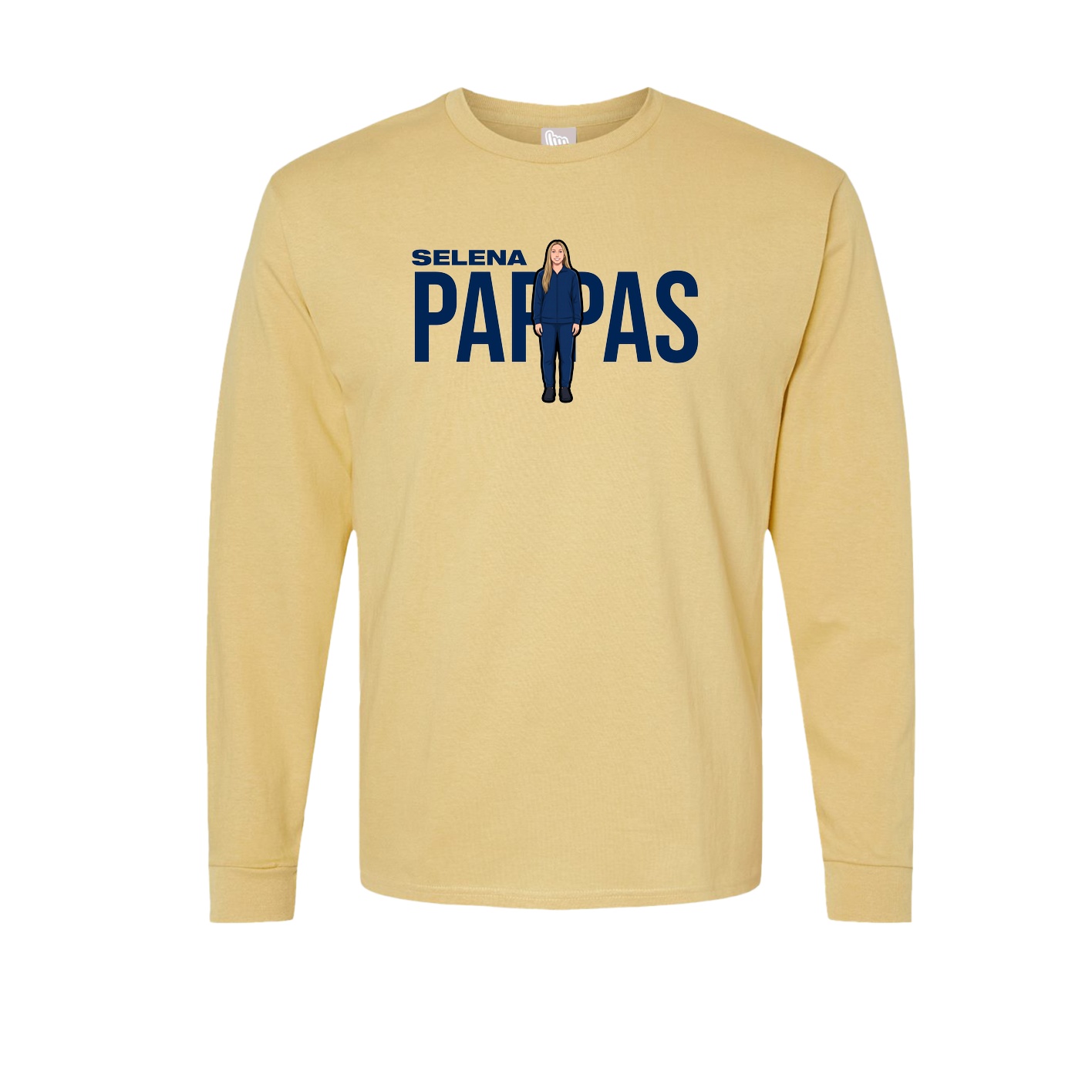 Long Sleeve Tee — Player Name in Vegas Gold