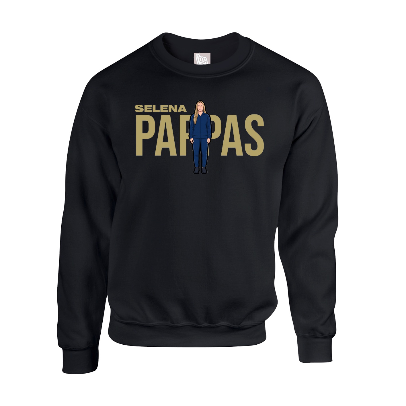 Fleece Crew — Player Name in Black