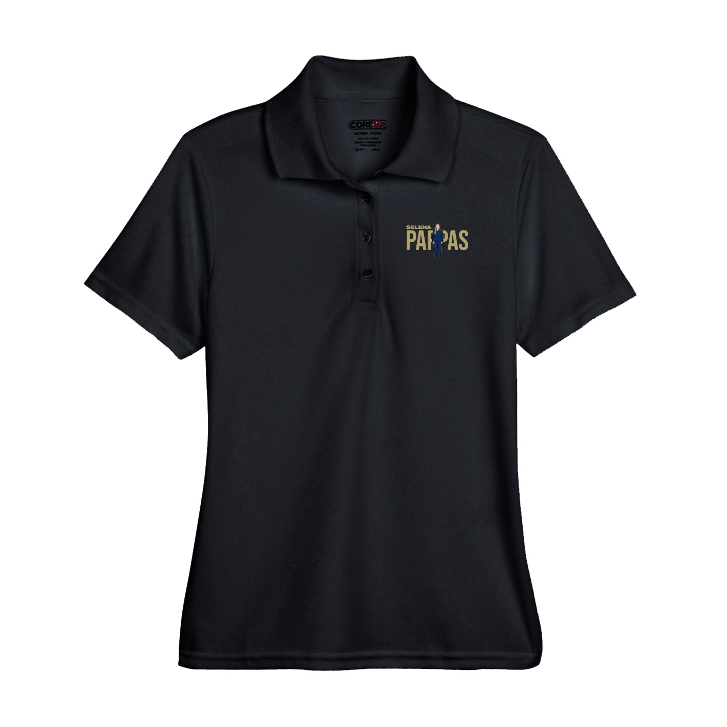 Performance Polo — Player Name in Black