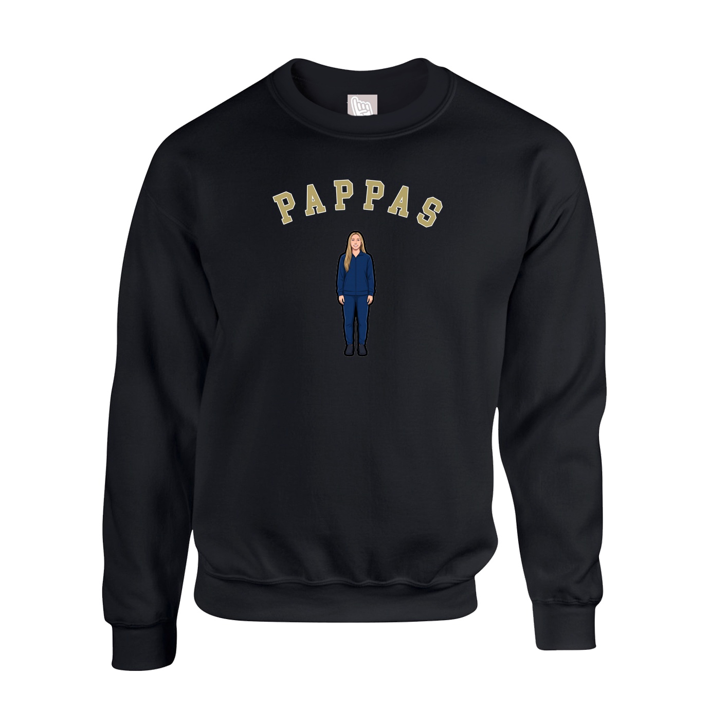 Fleece Crew — Shirsey Arch in Black
