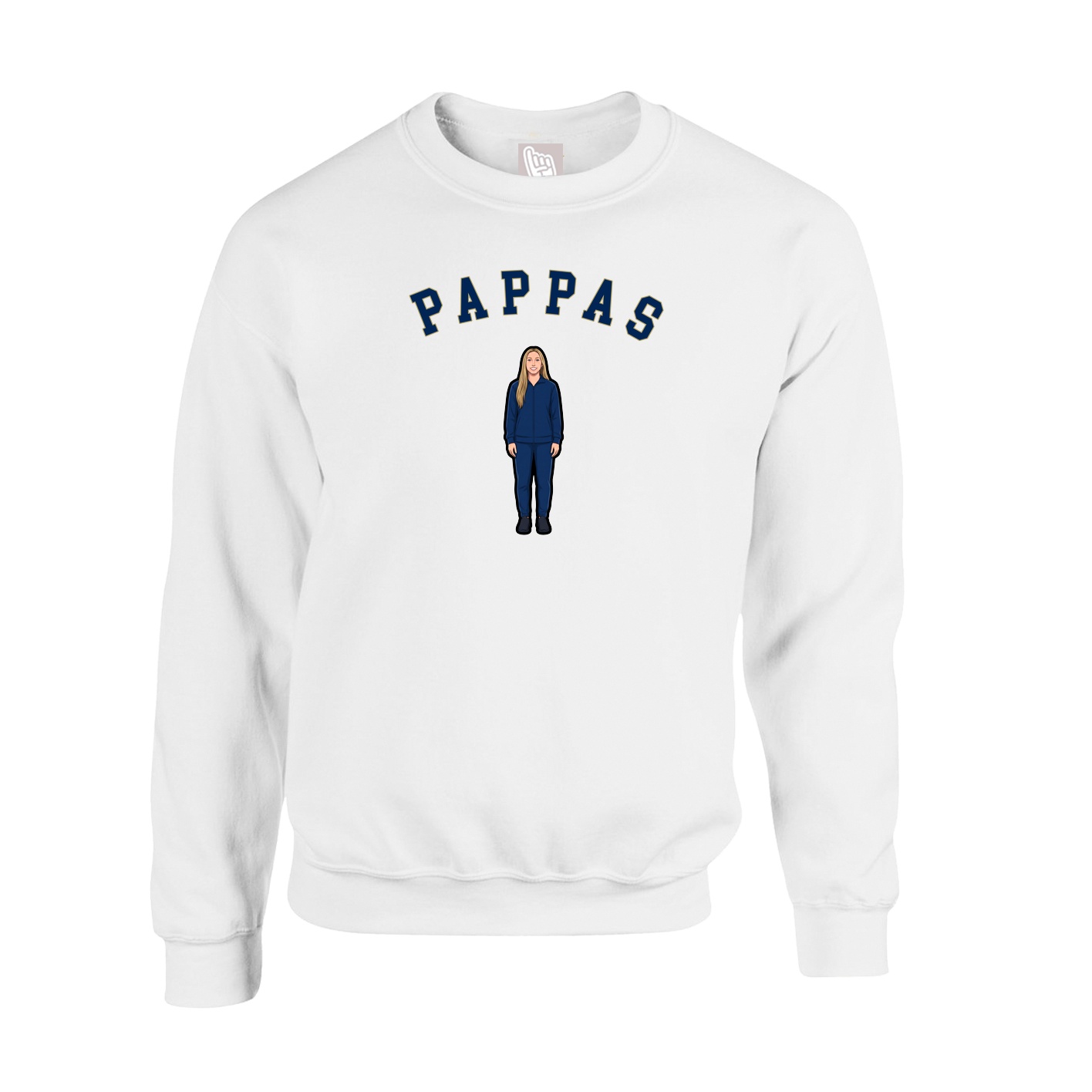 Fleece Crew — Shirsey Arch in White