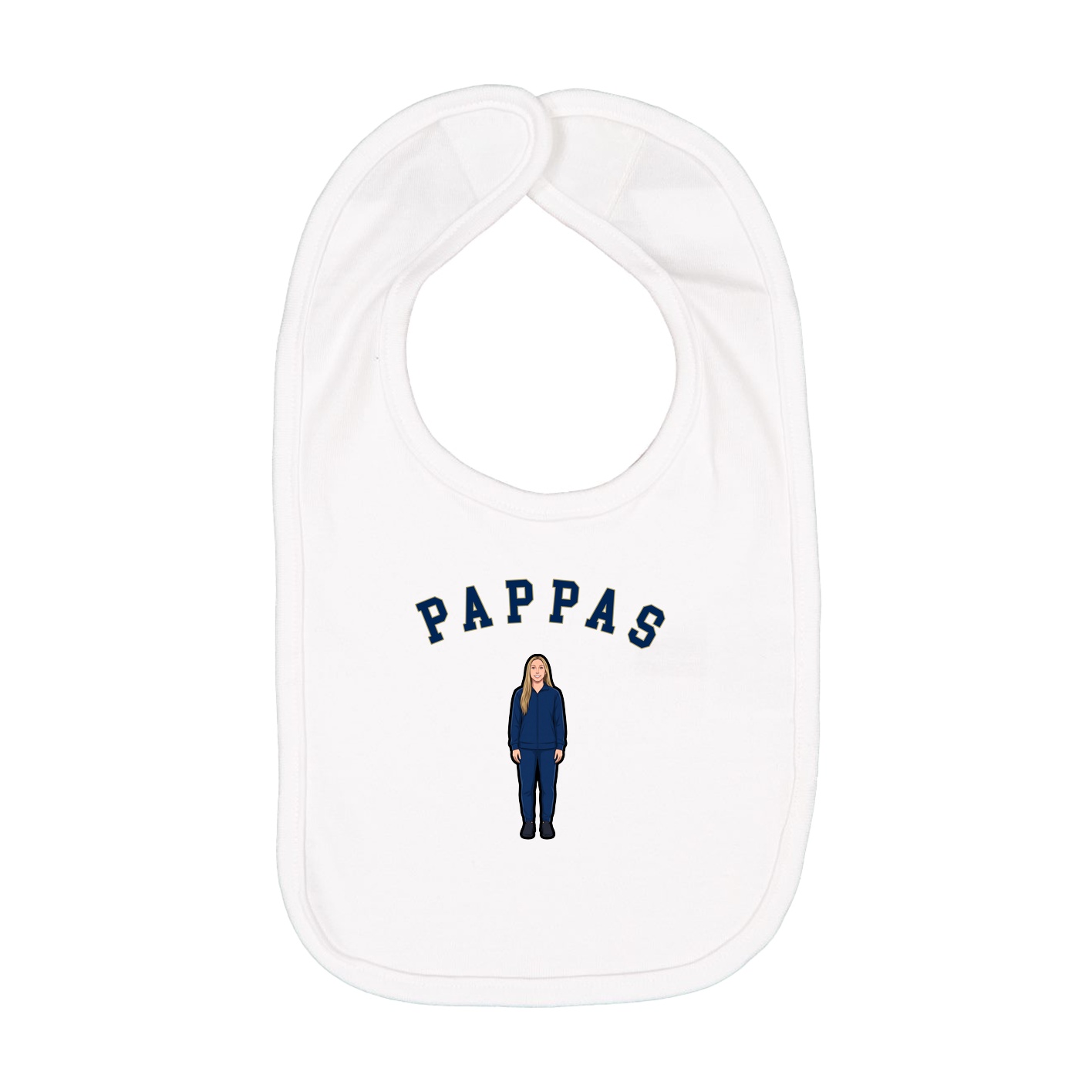 Infant Bib — Shirsey Arch in White