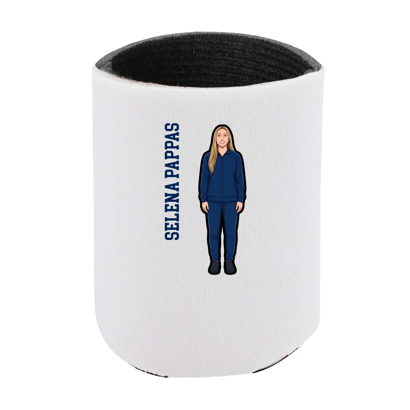 Can Holder — Name Vertical in White